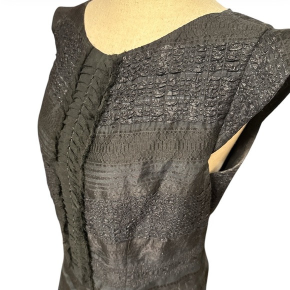 Piazza Sempione Black Cap Sleeved Shift Dress - Picture 5 of 5